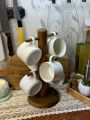 Ceramic Tea Cup Set – 6 Piece White Coffee Cups (210ml) | Elegant Ceramic Mugs for Tea, Coffee & Hot Beverages. 