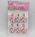 BABY GIRL CLIPS PACK OF 6 BABY SHOWER CLIPS. 