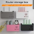 Wall Mounted Wireless Wifi Router Shelf ABS Plastic Storage Box Router Rack Cable Power Bracket Organizer Box for Living Room. 
