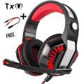 Beexcellent GM-2 Gaming Headset – High-Fidelity Stereo Sound, Noise-Canceling Mic, LED Lighting, and Comfortable Over-Ear Design for PC, PS4, Xbox One, and More". 