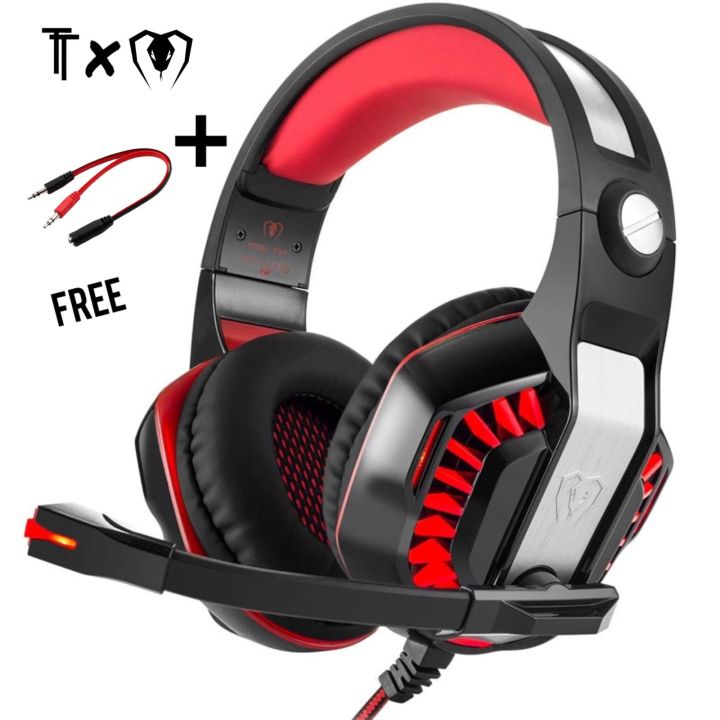 Beexcellent GM-2 Gaming Headset – High-Fidelity Stereo Sound, Noise-Canceling Mic, LED Lighting, and Comfortable Over-Ear Design for PC, PS4, Xbox One, and More"