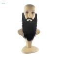 Long Beard Costume Fake Mustache Fake Beard Mustaches Dwarf Gnome Beard Costume Accessories Dress Up for Party Cosplay Supplies , Black. 