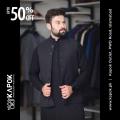 Kapok Onyx Check Waistcoat for Men. 
