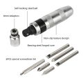 7Pcs Impact Screwdriver Set Manual Reversible Impact Screw Driver Kit Multi-Purpose Chrome Vanadium Steel Portable Screw Driver Chisel Bit set with case.. 