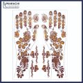 6 Pairs - Removable Mehndi / Henna Classic Design Glitter Sticker Tattoo for EID & Wedding Functions. 
