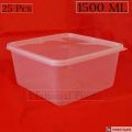 1.5L Disposable Plastic Box Pack Of 25 Pcs. 