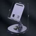 “Premium 360° Rotating Foldable Metal Mobile & Tablet Stand | Universal Adjustable Aluminum Alloy Phone Holder for Desk, Bed & Office – Durable, Anti-Slip, Portable & Stylish Design”. 