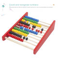 Log Color Bead Counting Frame Children'S Toys Abacus Rack Mong'S Early Education Beads Ten Wooden Puzzle Rack Tissue Boxes. 