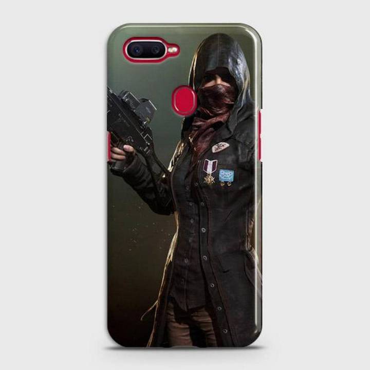 Oppo F9 - F9 Pro Cover Pubg Female character with Veil Hard Cover- Design 7 Case