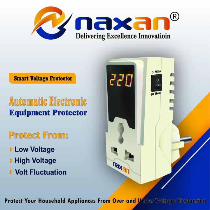 Automatic Voltage Protector Socket Muhafiz Switch AC 220V Adjustable Power Surge Protector EU Plug Socket Voltage Safe Refrigerator Protect