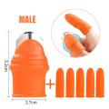 Pack of 6 Silicone Finger Protector with Blade for Fruits Vegetable Thumb Knife Finger Guard Antislip Finger Cutter Kitchen Gadgets Garden Tools. 