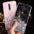 For OPPO Reno2 F Back Cover Luxury Shiny Glitter Gold Foil Space Starry Cases Clear Soft Silicone Bumper Full Protection Mobile Phone Case for Girls Boy. 