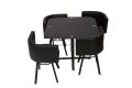 Space Saving Dining Table Full Black - 4 person. 