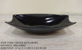 1 Piece Melamine Cruise Raita Bowl - Serving Bowl - Melamine Material - White & Black. 