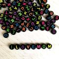 Pack of 26 / 50 / 100 Pieces | Black Round Colorful Letter Beads | Mixed Alphabet Beads | 7 mm | Used in Jewelry Making Accessories and DIY projects. 