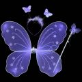 3 Pcs/ Set Kids Children Costume Cosplay Angel Wings Magic Wand Prop Girls Butterfly Fairy Wings Costume. 