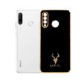 Mobile Cover | Huawei P30 Lite | Markhor Logo | Chrome Back Case | Black | Mobile Cover. 