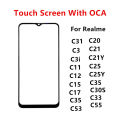 Touch Screen For Realme C55 C53 C33 C11 C12 C30S C20 C21 C25 C35 Front Panel Repair LCD Display Out Glass Repair Part + OCA. 