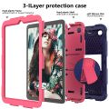 For Samsung Galaxy Tab A 8.4 (2020) Shockproof Two-Color Silicone Protection Case with Holder. 