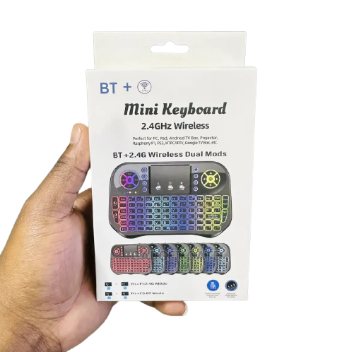 i10 Wireless Bluetooth Keyboard 7 Color Backlit Fly Air Mouse 2.4G Keyboard Remote Touchpad for ANDROID/WINDOWS/MAC OS