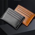 Brown ID Card Holder Secure Slim Design Black  Case Multi Slot PU Leather Slim Wallet for Business Use Personal Use Men's Accessory Bank Cards ID Protection. 
