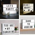 DIY LED Message Box A4 Size Black Letters. 