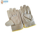 Lotus Home Light colored top layer furniture cowhide short full leather driver's gloves electrician's labor protection for construction sites. 