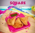 Square Snack Plate Pack Of 2 Snack Serving Tray, Chips, Cookies, Biscuits Tray, Spaghetti, Noodles Kids Training Plate Fries Plate Noodles Plate Rice Plate Hotel Serving Snakes Plate for Food Stalls. 