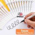 Double Side Matte Permanent Marker & Pointer Dual Tip Permanent Marker + Fine Tip Pointer Pen ( 2 Pcs Pack ) - BLACK. 