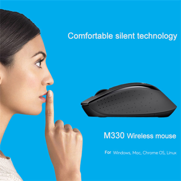 Logitech M330 Silent Plus Wireless Mouse - Quiet Clicks