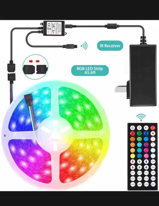 RGB Led Lights for Bedroom, Led Strip Lights RGB LED Strip Color changing Flexible Rope Lights with Remote Control Best Quality RGB Led Strip Light for Home Decoration with Adapter