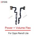 For Oppo Reno5 Reno6 Reno 5 6 Lite Power On Off Button Volume Switch Key Control Flex Cable. 