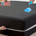 Water Proof Mattress Cover Zipper Waterproof Mattress Cover | Bed Bug Proof - 100% All Sides Waterproof Mattress Protector | All Sizes Available - 6 Sided Waterproof Safety Bed Cover Water Proof. 