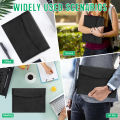 PU Leather A4 File Folder Document Holder Waterproof (Black). 