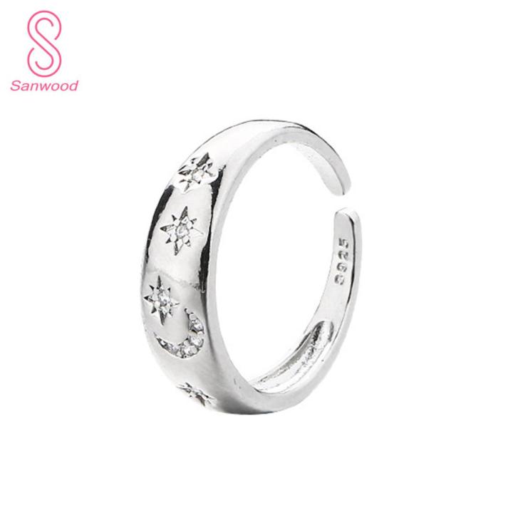 Engagement Ring Electroplating Creative Moon Stars Promise Ring