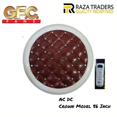 GFC Ceiling Fan ACDC Crown Model 56'' Offwhite Color Energy Saver ...