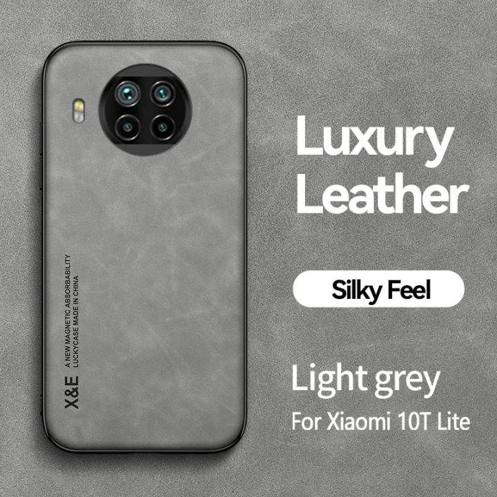 For Xiaomi Mi 10T Lite 5G Case Built-in Metal Plate Car Holder Phone Cases For Xiaomi Mi10T Lite Mi 10 T Lite Leather Back Cover