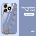 VRQR Love Bracelet case for infinix Itel S23 + Plus Back Cover Luxury Electroplating Case infinix Smart 8 X6525 itel A70 A665L. 