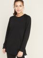 103-Ladies Long Length 3/4 Sleeve Terry Fabric Round Neck Tunic for Winter. 