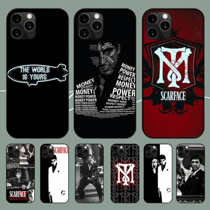 Film Scarface Phone Case For iPhone 11 12 Mini 13 14 15 PRO XS MAX X XR 8 Plus Shell