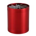 Double Turbine Turbo Charger Air Intake Gas Fuel Saver Fan for Car (red). 
