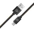 SPACE - Fabric Type-C Cable - Fast Charge + Data Sync - (CE-454). 