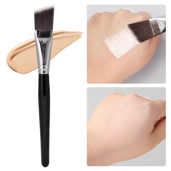 Face Makeup Brushes For Foundation Concealers BB Cream Ultra Thin Flat Oblique Shaped Soft Fibers Make Up Brush Cosmetics Tools Foundation Brush Contour Brush