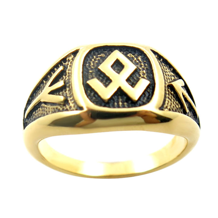 New design manufacturer wholesale stainless steel Goth rings for men