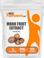 BulkSupplements.com Monk Fruit Extract Powder - Luo Han Guo - Pure Monk Fruit - Monk Fruit Powder - Monk Fruit Without Erythritol - 2g or Monk Fruit Extract per Serving (250 Grams - 8.8 oz). 