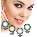 1 Pair Three Tone Pair of Contact Lens Multi Color Eye Lenses Soft Eye Lenses With Solutions High Quality With Free Kit. 