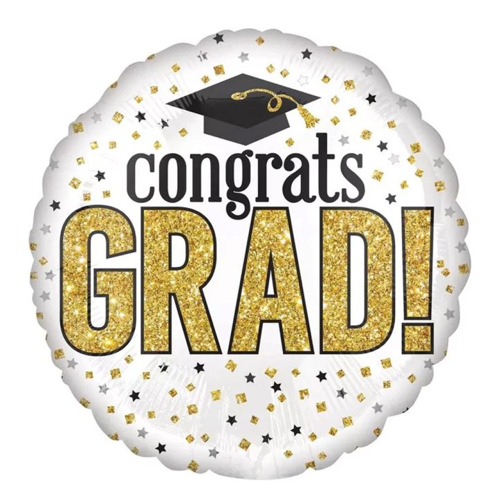 Congrats Grad Round Foil Balloon Pack of 1 | Daraz.pk