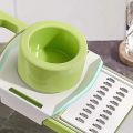 Kitchen 5 in 1 Stainless Steel Multifunctional Safe Manual Vegetable Slicer Cutter Potato Shredders Garlic Carrot Grater Chopper. 
