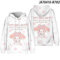 HZ Sanrio Melody Hoodie Long Sleeve Top Anime Cosplay 3D Sweatshirt Pullover Cartoon MY MELODY Hoody Casual Loose Oversize ZH. 