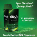 Touch Dotted Condoms Dispenser - Pack of 5 - 30 Pieces (6 x 5's). 